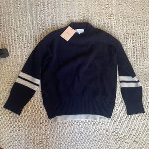 NWT La Ligne 100% Cashmere Collegiate Sweater